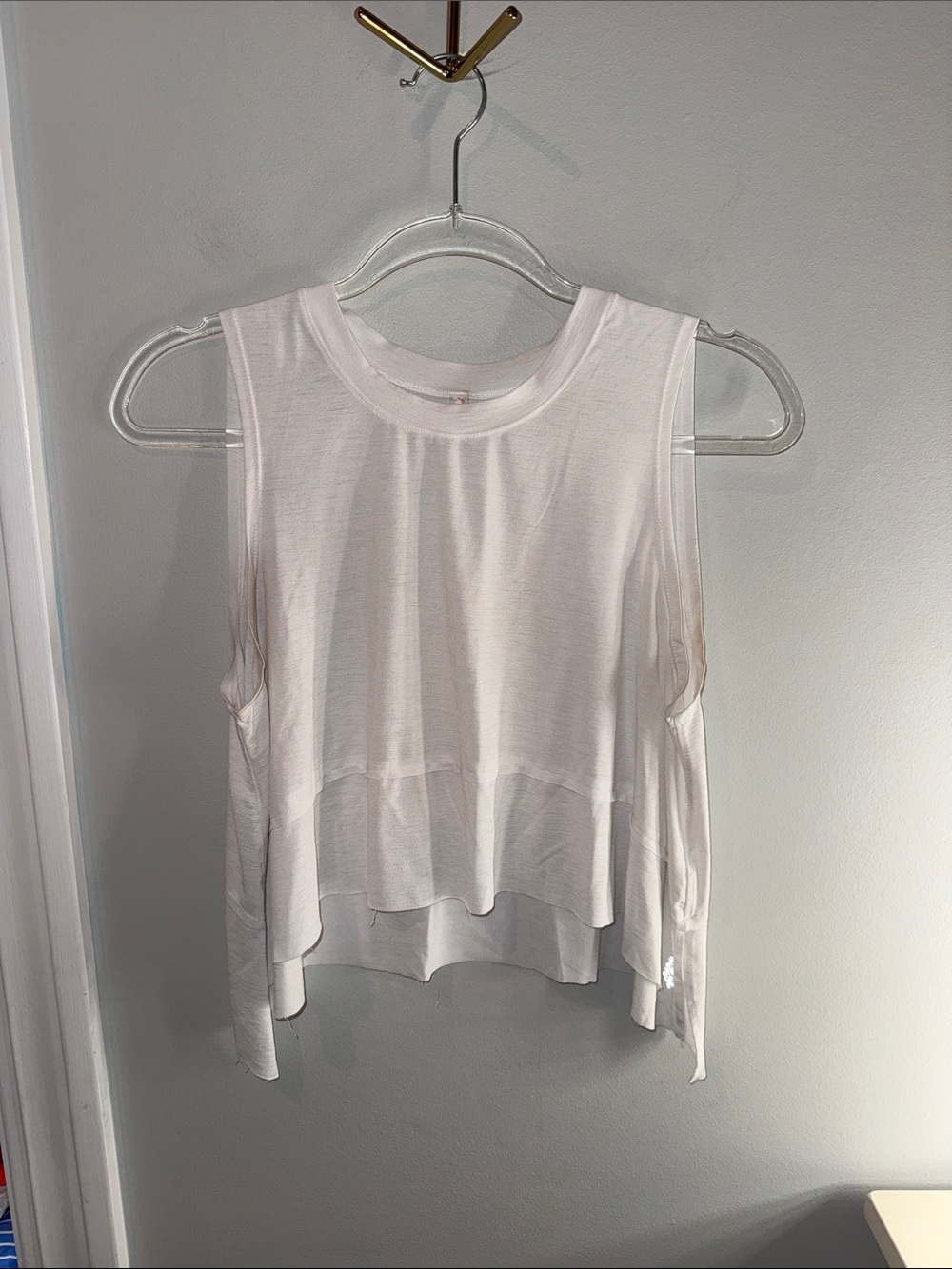 FP Movement by Free People White Layered Tank Top